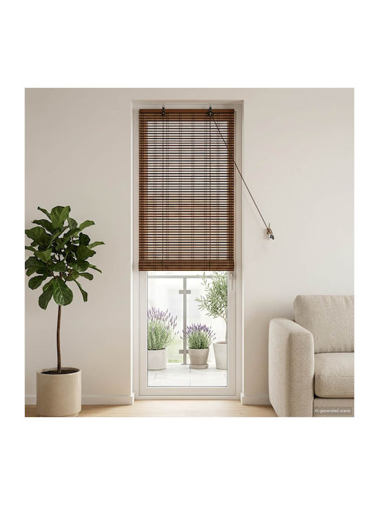 vidaXL Bamboo Blind in Brown Colour W50xH220cm