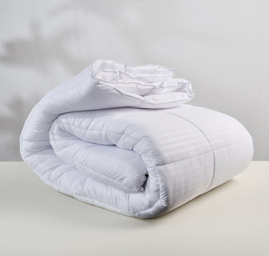Cokitex Quilt King Size 260x240cm Calme White Stripe White Stripe 250 GSM
