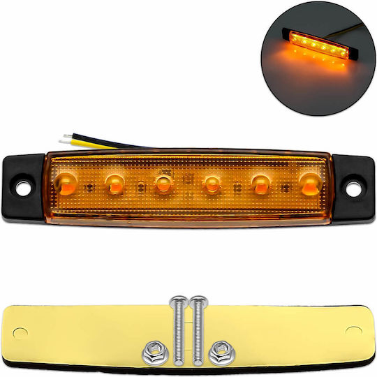 Led Volume Light Orange 12v 6 Smd 2w Car Trailer Towed Ip66 Oem