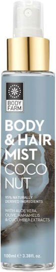 Bodyfarm Body & Hair Mist Άρωμα Coconut 100ml
