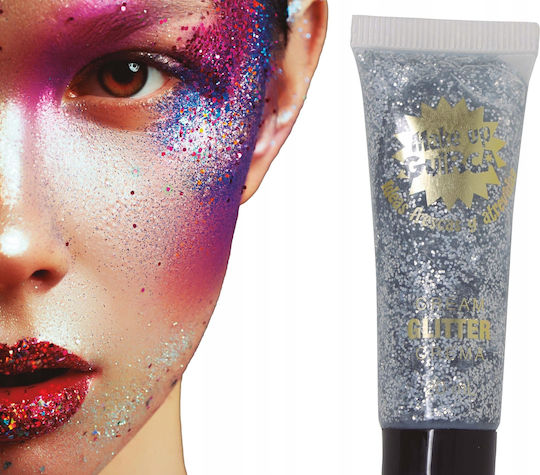 Silver Glitter Face Paint Halloween Makeup Makeup