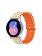 Λουράκι Ocean Silicone Dual Color Xiaomi Watch 5 47mm 22mm Starlight Orange