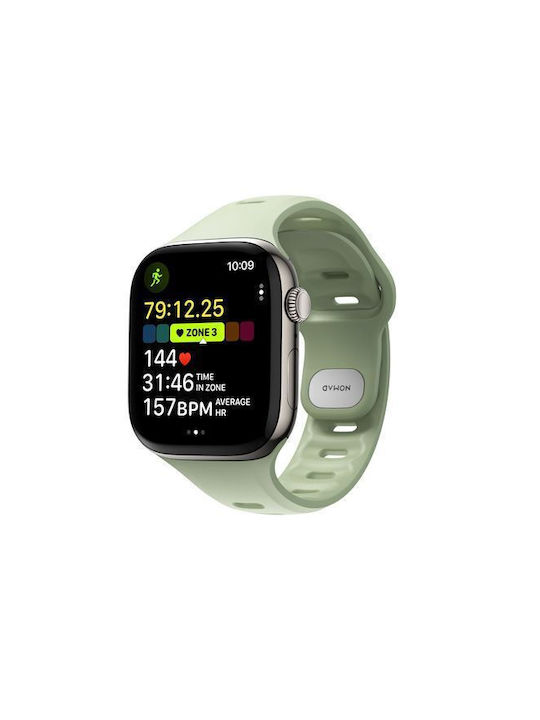 Nomad Tempo Waterproof FKM Silicone Aluminum Strap Pin Apple Watch Series 1-11 38 40 41 42mm & Watch SE 1 2 3 42mm Seagrass Green Nm009780858