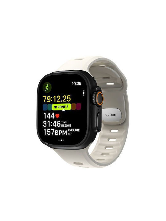 Nomad Tempo Waterproof Fkm Silicone Aluminum Strap Pin Optimized Apple Watch Ultra Series 49mm Driftwood Beige Nm009773858 Nomad Tempo Waterproof Fkm Silicone Aluminum Strap Pin Optimized Apple Watch Ultra Series 49mm Driftwood Beige Nm009773858