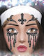 Glitter Face Stickers Nun Halloween