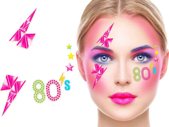 Crystal Stickers Face Decoration Disco 80s