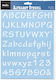 Alphabet Schablone Nr.6 Dekorative Schablone Alphabet Nr.6 21,6 X 27,9cm