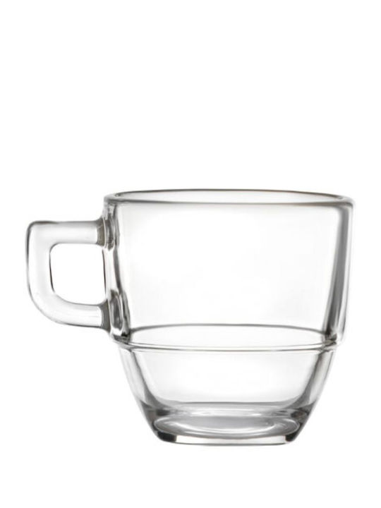 RCR Set Coffee Cups Glass Brown 120ml 6pcs