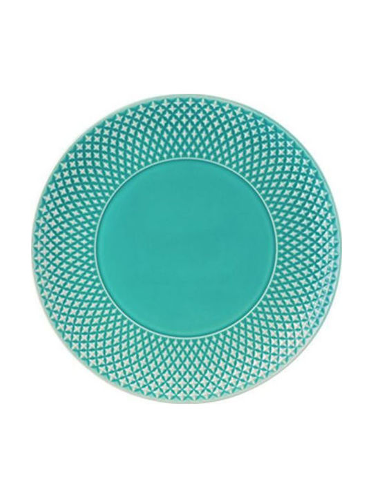 Bordallo Pinheiro Mineral Servierplatte Untiefe Keramik Grünes 33cm