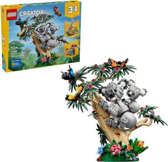 LEGO Creator 3-in-1 Диви Животни Семейство Коали За 10+ Години 1536 Бройки