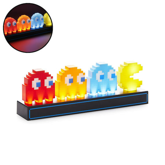 Led Παιδικό Διακοσμητικό Φωτιστικό Pac-man με Εναλλαγές Χρωματισμών Πολύχρωμο