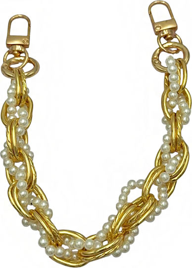 3-2621 Gold Chain & Pearl Bag Strap Savil