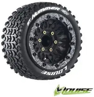 Louise Rc St-Hummer Mft Anvelope Moi Negre Jante Beadlock 2.8 1/10 Stadium Truck 56869