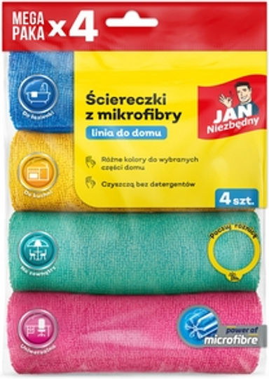 Jan Niezbędny Microfiber Cloths Set 4 Pcs