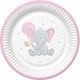 Paper Plates Elephant Baby Shower 18cm 8pcs