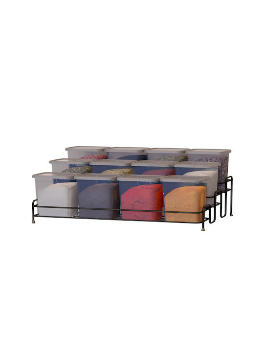 Femmit Spice Set 12 Pieces 450ml Metallic Black Base 43 × 11 Cm