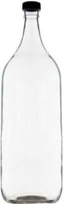 Holstar Martell Glass Water Bottle With Screw Lid Transparent 1500ml