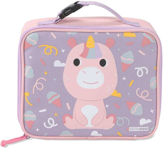 Skip Hop School Insulated Kids' Lunch Handbag Pink Unicorns 18x9.22x21.59cm
