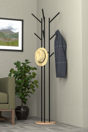 SteweHome SteweHome Freistehende Kleiderständer Metallisch Schwarz 160cm