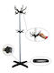 SteweHome Metallic Black Coat Rack 170cm