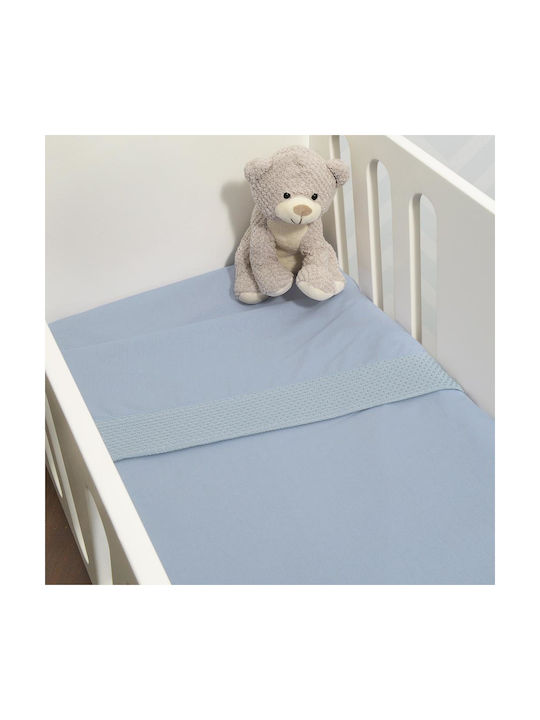 Baby Oliver Baby Bettlaken Set Des 451 Hellblau 75x110cm