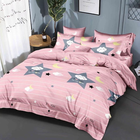 To Megalo Pazari Set Kids Duvet Cover Single Fannel