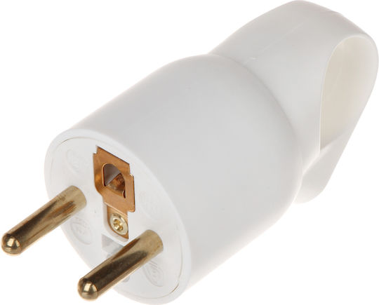 Legrand Φις Ρεύματος Γωνιακό με Δαχτυλίδι Λευκό