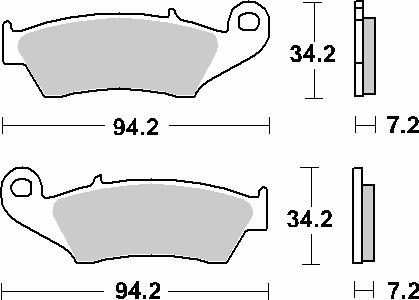 Sbs Мотоциклетни Накладки Kh185 Kh389 Street Standard Керамични Черни