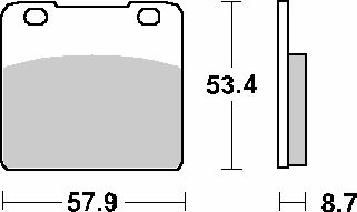 SBS Motorradbremsbeläge Kh103 Street Standard Keramik Schwarz