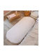 To megalo pazari Rabbit Super Soft Fluffy Rectangular White Furry Rug 60x140cm