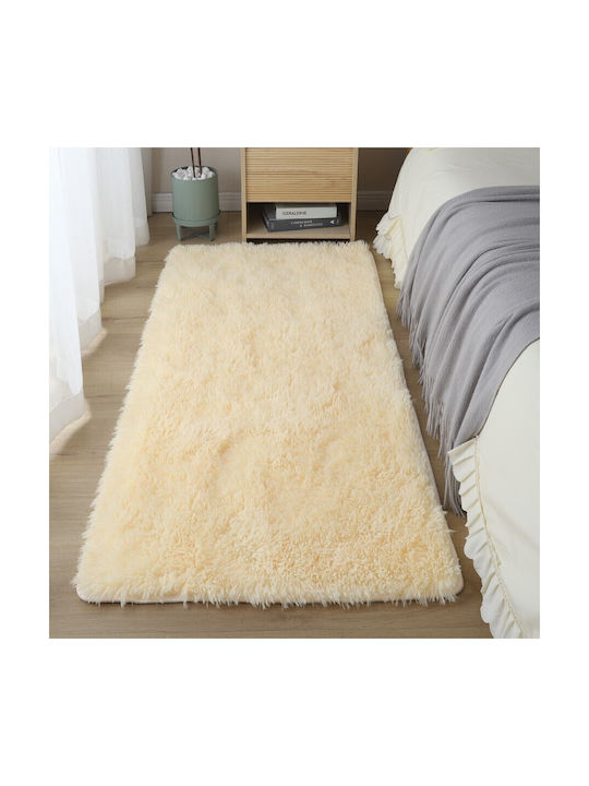 To megalo pazari Non-Slip Rug Rectangular Furry...