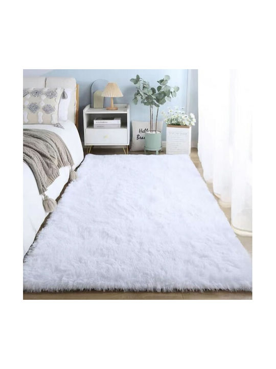 To megalo pazari Non-Slip Rug Rectangular Furry...