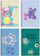 interDRUK Spirale Schulfachheft Geregelt B5 90 Papiereinlagen 3 Schulfachhefte Go Jelly (Verschiedene Designs)