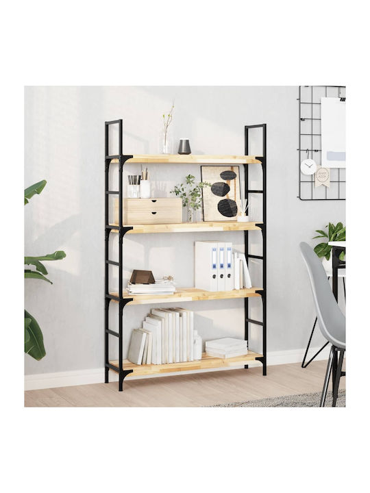 vidaXL Rectangular Bookcase Shelf Made of Solid...