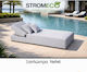 Strom Eco Beach Sunbed Grey with Pillow 210x80x40cm