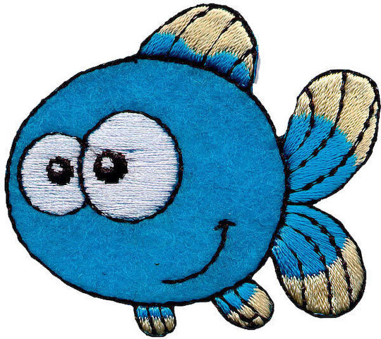Kleiber Kleiber Stoff-Zeichen Nähzubehör Blau 5x4.5cm