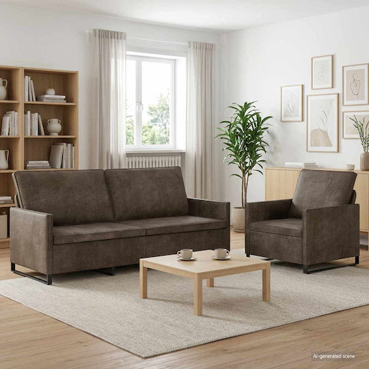 Set Mobilă Living Scaun Cu 3 Locuri și Fotoliu