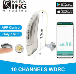 Mirasing Sf101r Ψηφιακό Ακουστικό Βαρηκοΐας Bluetooth Ρυθμιζόμενο Μέσω App 10 Κανάλια Δεξί Αυτί