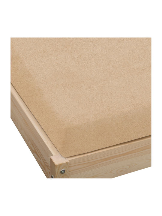 KZ Cearceaf Semi Dublu cu Elastic 120x200 cm Bej
