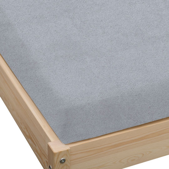 KZ Bed Sheet King Size With Rubber Hugger 180x200cm Grey