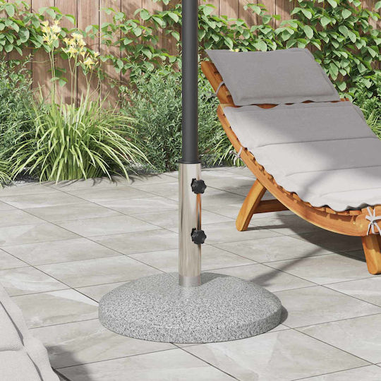 vidaXL Collapsible Concrete Umbrella Stand with Wheels Natural 40x40cm