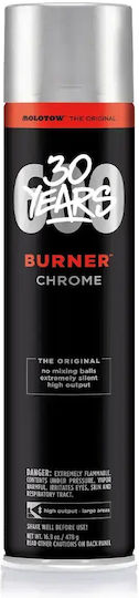 Molotow Burner High Temperature Silver Paint Spray Burner Chrome 600ml