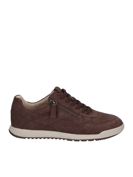 Caprice Γυναικεία Sneakers Brown Suede