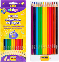 Triangular Pencils 12 Pcs + Strigo Ssc110 Sharpener Triangular Pencils 12 Pcs + Strigo Ssc110 Sharpener