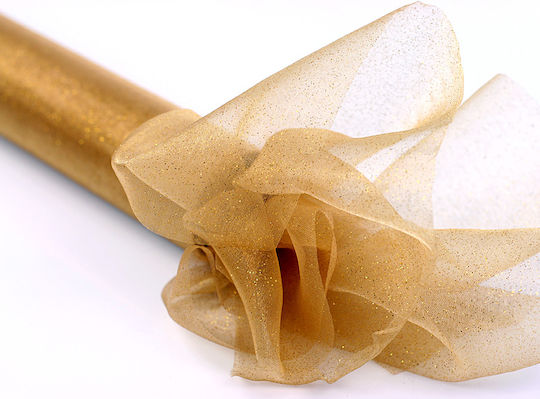 PartyDeco Dekorationsstoff Organza 36x900cm Gold