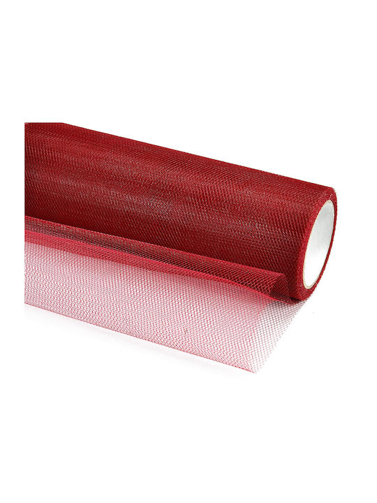 PartyDeco Ύφασμα Διακόσμησης Τούλι 15x900εκ. Burgundy