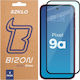 Set 2 Bizon Glass Edge Duo Tempered Glass Screen Protectors Compatible Google Pixel 9a Black
