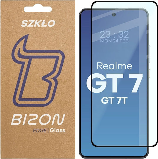 Bizon Glass Edge 2 Gehärtete Glas Displayschutzfolie Für Realme Gt 7 Gt 7t Schwarz