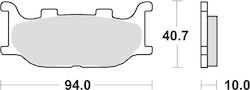 TRW Zf Motorradbremsbeläge Kh199 Sinter Straße Yamaha Xv Xvs 125 97-04 Fz6 04-10 Xj6 09-16 Mt-03 06-14 Xvs 1100/1300 99-16 Vorderseite