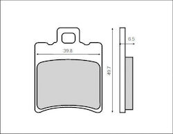 Brenta Brake Pads Kh193 Organic Scooters Front+rear Ft 3010